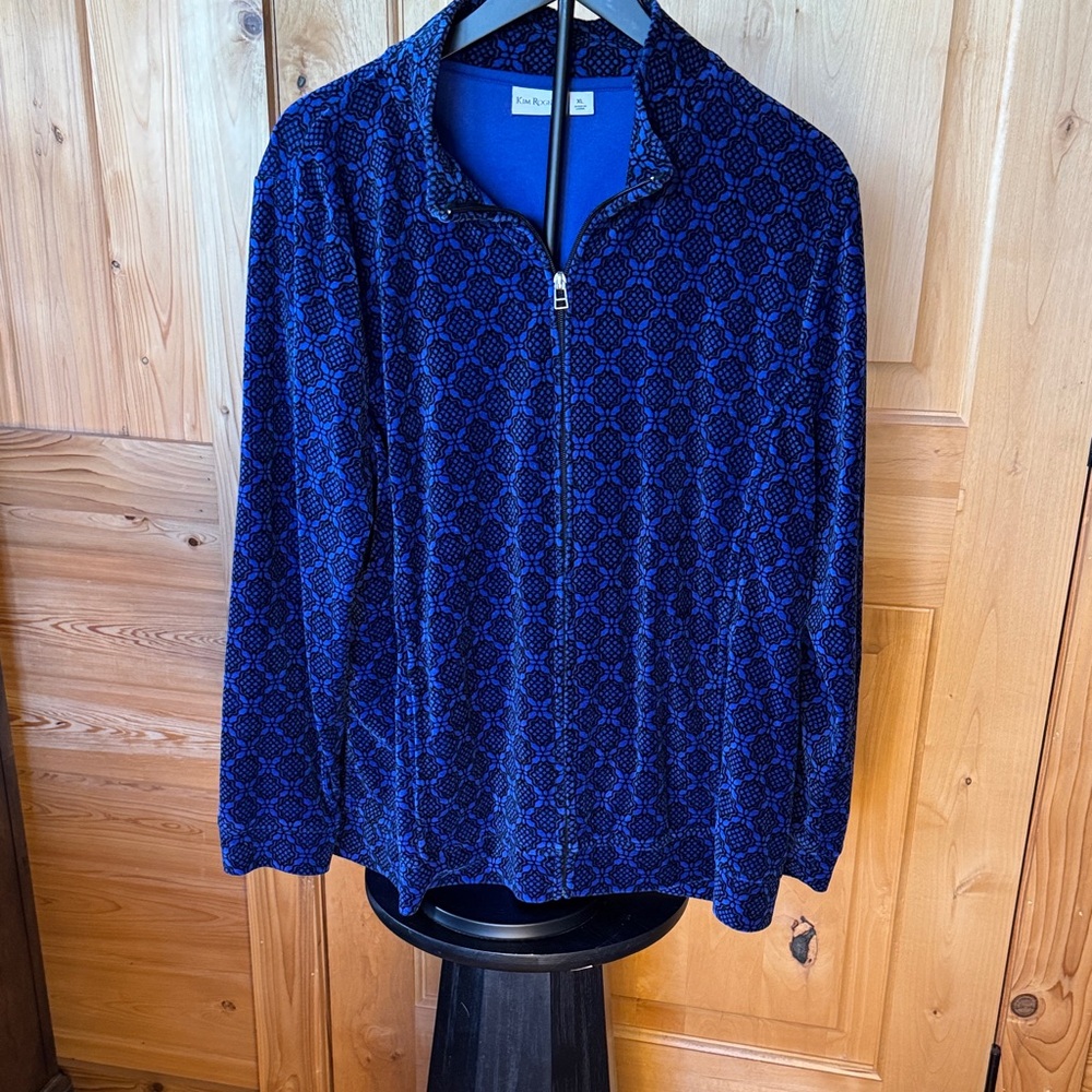 Kim Rogers Royal Blue Patterned Jacket